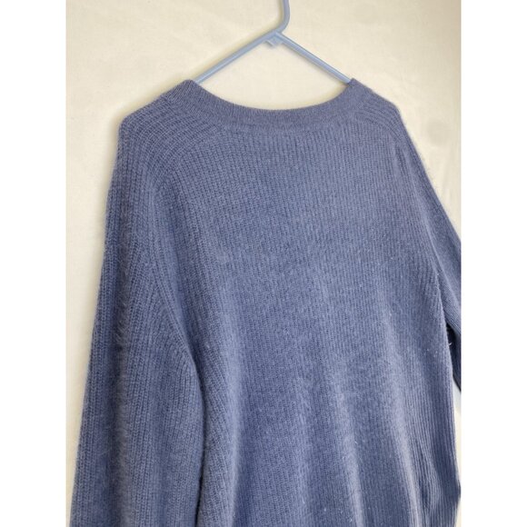 C.T. Plage Womens Long Sleeves V Neck Pullover Sweater Blue Wool Sz EUR 40 Large - Picture 9 of 9